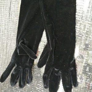 Long Above Elbow Velveteen Gloves